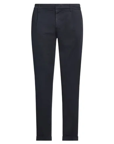 Re-hash Re_hash Man Pants Midnight Blue Size 35 Cotton, Lyocell, Elastane In Black