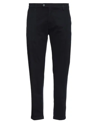 Re-hash Re_hash Man Pants Midnight Blue Size 40 Modal, Cotton, Elastane In Blue