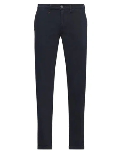 Re-hash Re_hash Man Pants Navy Size 29 Cotton, Elastane In Navy Blue