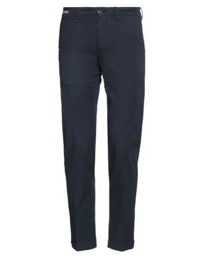 Re-hash Re_hash Man Pants Navy Size 30 Cotton, Elastane In Navy Blue