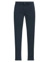 Re-hash Belt-loops Turn-up Tapered Trousers In Navy Blue