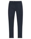 Re-hash Re_hash Man Pants Navy Size 33 Cotton, Elastane In Navy Blue