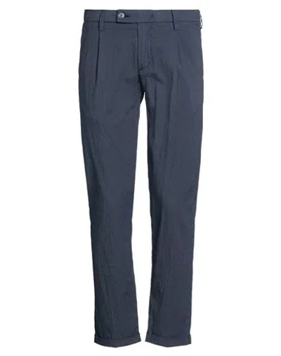 Re-hash Re_hash Man Pants Navy Size 31 Cotton, Polyester, Elastane In Blue