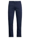 Re-hash Re_hash Man Pants Navy Size 33 Cotton, Tencel Lyocell, Elastane In Blue
