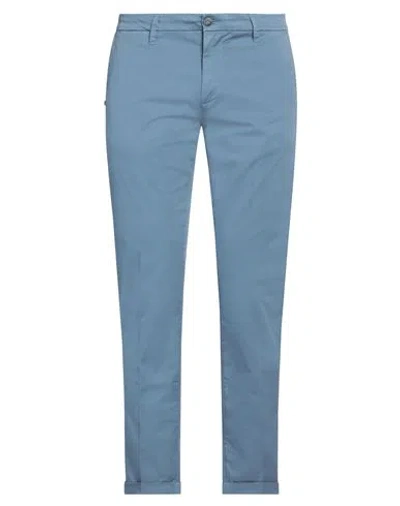 Re-hash Re_hash Man Pants Pastel Blue Size 31 Cotton, Elastane