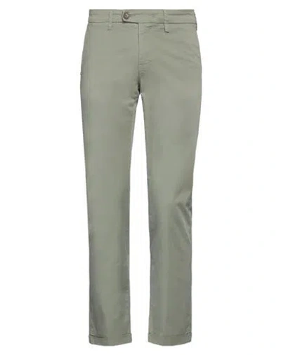 RE-HASH RE_HASH MAN PANTS SAGE GREEN SIZE 31 COTTON, ELASTANE