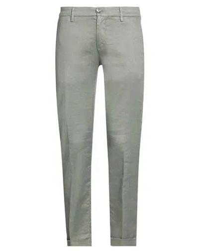 Re-hash Re_hash Man Pants Sage Green Size 31 Linen, Cotton, Elastane In Sage Green