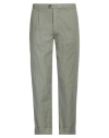 Re-hash Re_hash Man Pants Sage Green Size 35 Cotton, Linen, Elastane In Sage Green