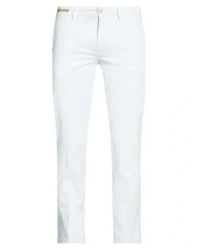 Re-hash Re_hash Man Pants Sky Blue Size 33 Cotton, Elastane In White