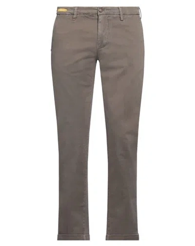 Re-hash Re_hash Man Pants Taupe Size 34 Cotton, Elastane In Grey