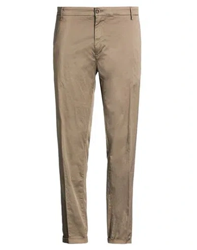 Re-hash Re_hash Man Pants Taupe Size 46 Cotton, Elastane In Gray