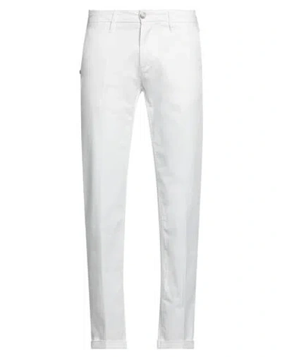 Re-hash Re_hash Man Pants White Size 35 Cotton, Elastane