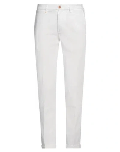 Re-hash Re_hash Man Pants White Size 32 Cotton, Elastane