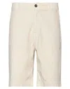 Re-hash Re_hash Man Shorts & Bermuda Shorts Ivory Size 34 Cotton, Elastane