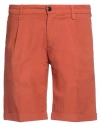 Re-hash Re_hash Man Shorts & Bermuda Shorts Rust Size 31 Cotton, Elastane In Red
