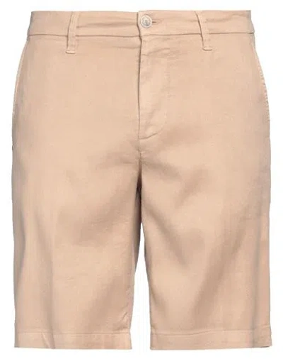 Re-hash Re_hash Man Shorts & Bermuda Shorts Sand Size 34 Linen, Cotton, Elastane In Beige