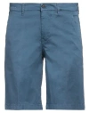 Re-hash Re_hash Man Shorts & Bermuda Shorts Slate Blue Size 31 Cotton, Elastane