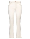Re-hash Re_hash Woman Jeans Cream Size 26 Cotton, Elastane In White