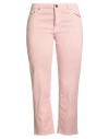 Re-hash Re_hash Woman Pants Antique Rose Size 31 Cotton, Lyocell, Elastane In Pink