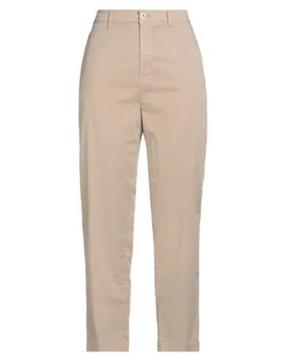 Re-hash Re_hash Woman Pants Beige Size 31 Cotton, Lyocell, Elastane In Neutral