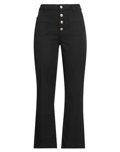 Re-hash Re_hash Woman Pants Black Size 31 Cotton, Elastane