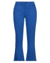 Re-hash Re_hash Woman Pants Bright Blue Size 31 Cotton, Lyocell, Elastane