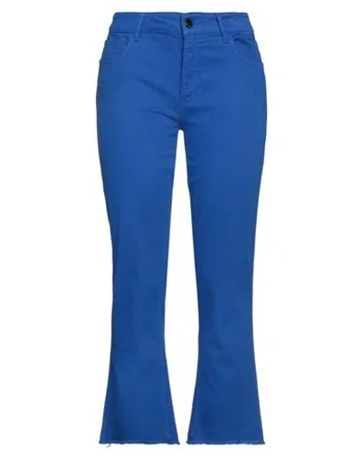 Re-hash Re_hash Woman Pants Bright Blue Size 31 Cotton, Lyocell, Elastane