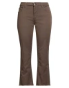 Re-hash Re_hash Woman Pants Brown Size 30 Cotton, Elastane
