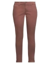 Re-hash Re_hash Woman Pants Brown Size 38 Cotton, Elastane