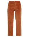 Re-hash Re_hash Woman Pants Camel Size 32 Cotton, Lyocell, Elastane In Brown