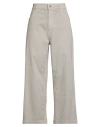 Re-hash Re_hash Woman Pants Light Grey Size 32 Cotton, Lyocell, Elastane In Gray