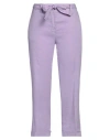 Re-hash Re_hash Woman Pants Lilac Size 26 Linen, Viscose, Cotton, Elastane In Purple