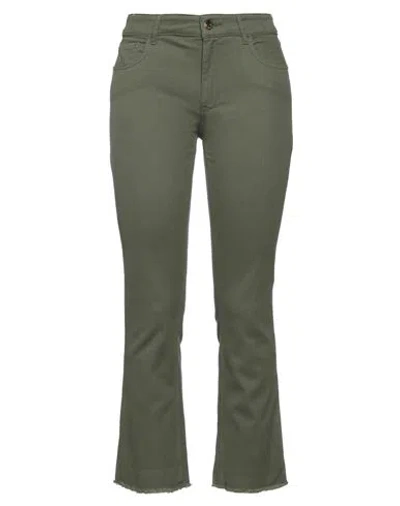Re-hash Re_hash Woman Pants Military Green Size 28 Cotton, Lyocell, Elastane