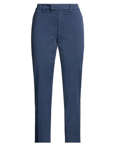 Re-hash Re_hash Woman Pants Navy Size 27 Cotton, Lyocell, Elastane In Blue