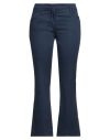 Re-hash Re_hash Woman Pants Navy Size 27 Lyocell, Cotton, Elastane In Navy Blue