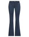 Re-hash Re_hash Woman Pants Navy Size 29 Cotton, Elastane In Navy Blue