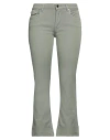 Re-hash Re_hash Woman Pants Sage Green Size 27 Cotton, Elastane In Sage Green