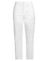 Re-hash Re_hash Woman Pants White Size 29 Cotton, Lyocell, Elastane In White