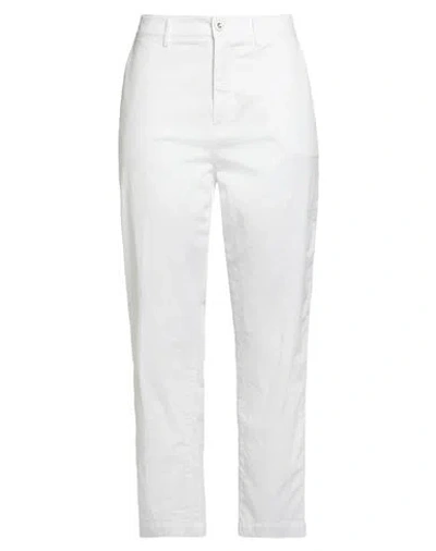 Re-hash Re_hash Woman Pants White Size 29 Cotton, Lyocell, Elastane