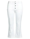 Re-hash Re_hash Woman Pants White Size 33 Cotton, Elastane