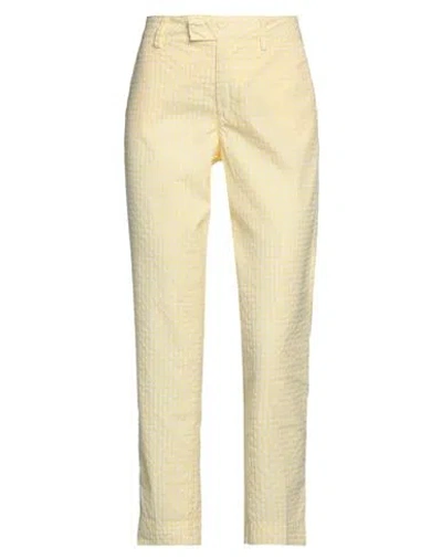 Re-hash Re_hash Woman Pants Yellow Size 26 Polyester, Cotton, Linen