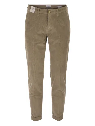 Re-hash Ribbed Mucha Trousers In Brown
