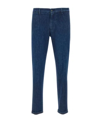 Re-hash Slim-fit Turn-up Jeans In Blue