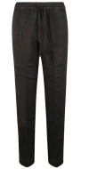 Re-hash Drawstring Linen Trousers In Black