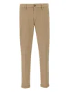 Re-hash Turn-up Cotton Trousers In Brown