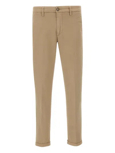 Re-hash Turn-up Cotton Trousers In Brown