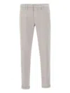 Re-hash Turn-up Cotton Trousers In Neutral