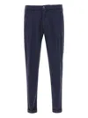 Re-hash Welt-pockets Buttoned Trousers In Blue