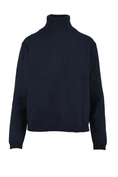 Re Midnight Blue Cashme & Polyamide Turtleneck