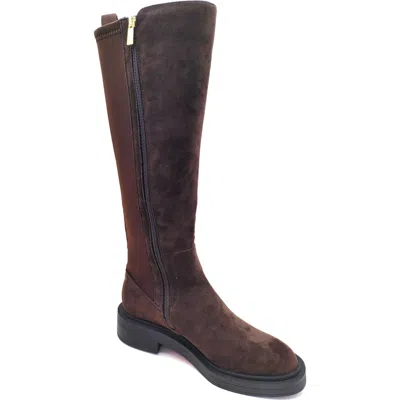 Reaction Kenneth Cole Anabelle Knee High Boot In Chocolate Micro